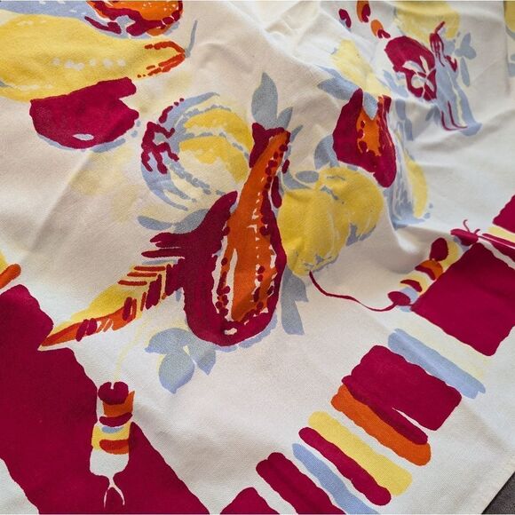 Vintage 1950s Wilendur Large‎ Tutti Frutti Tablecloth - Picture 5 of 7